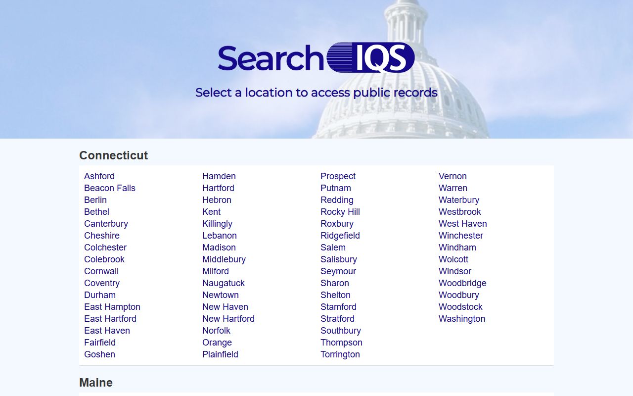 SearchIQS online records portal for Fulton County divorce records