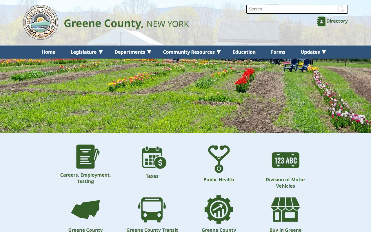 Greene County government website for divorce records information