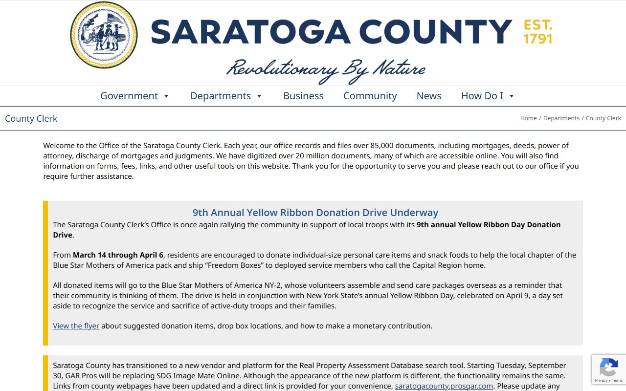 Saratoga County divorce records Saratoga County Clerk office website