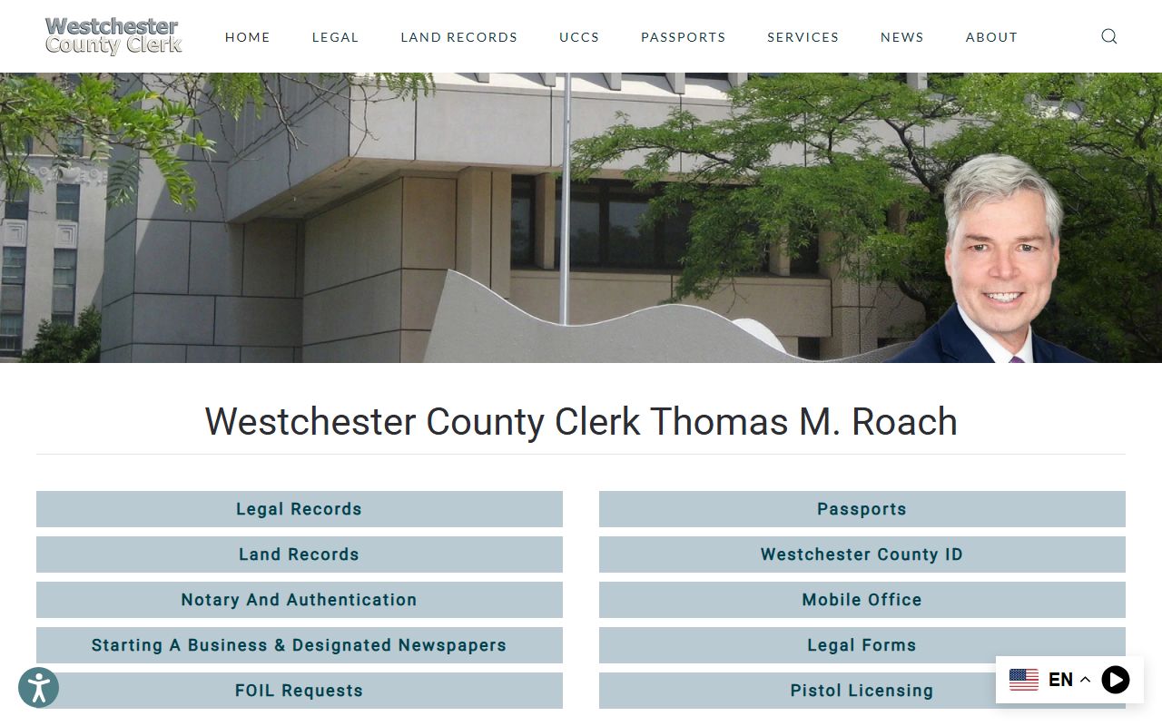 Westchester County Clerk website for Yonkers divorce records